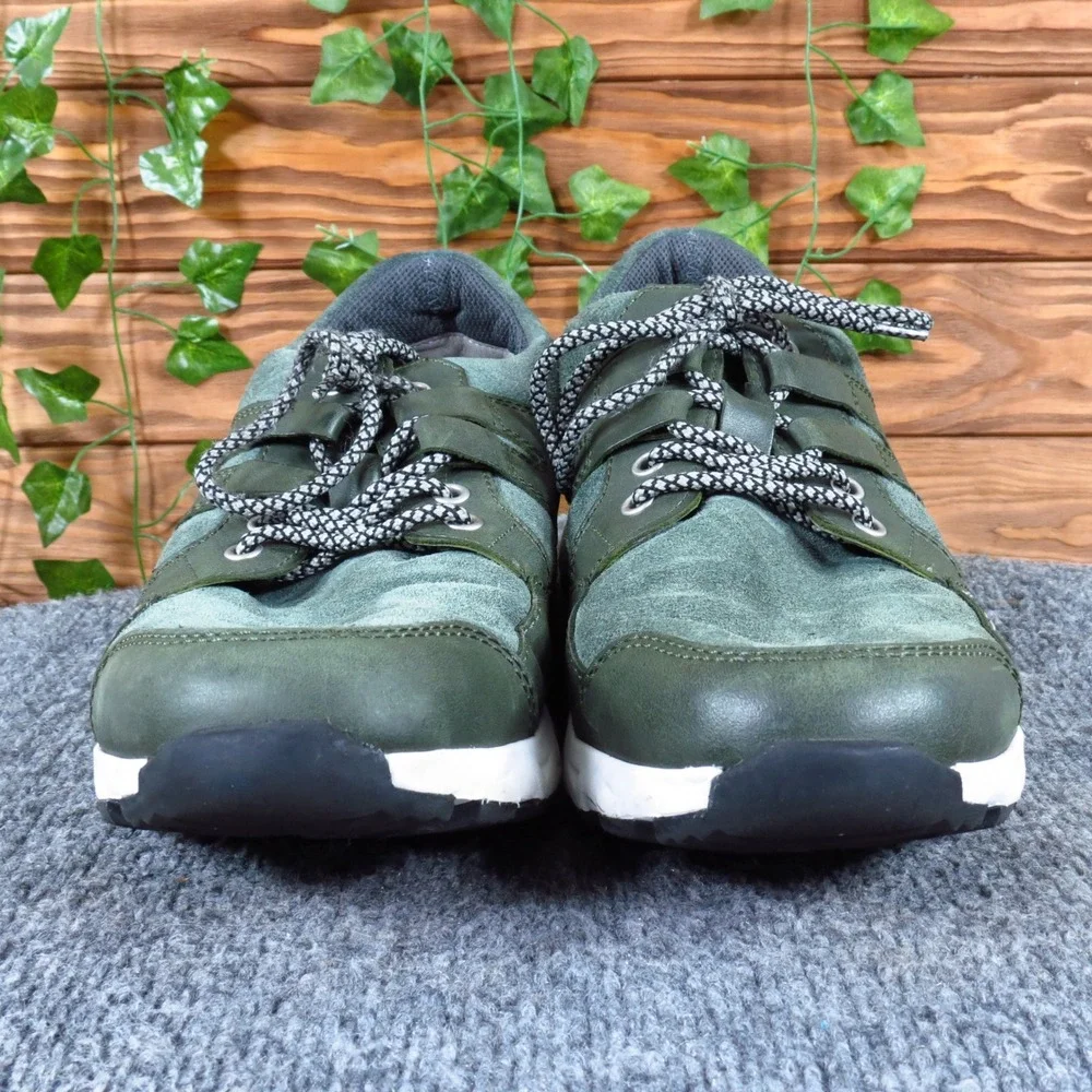 Josef Seibel Noah 50 Mens Sneaker Size 43 Walking Shoe Olive Green Leather Suede